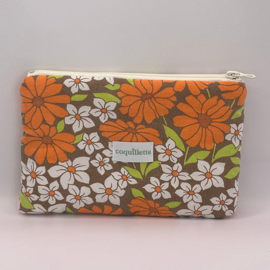 Pochette Marron Fleurs