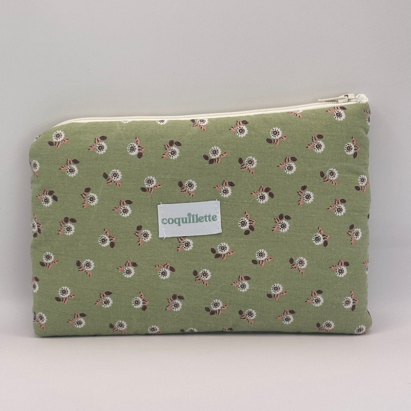 Pochette Vert Fleurs