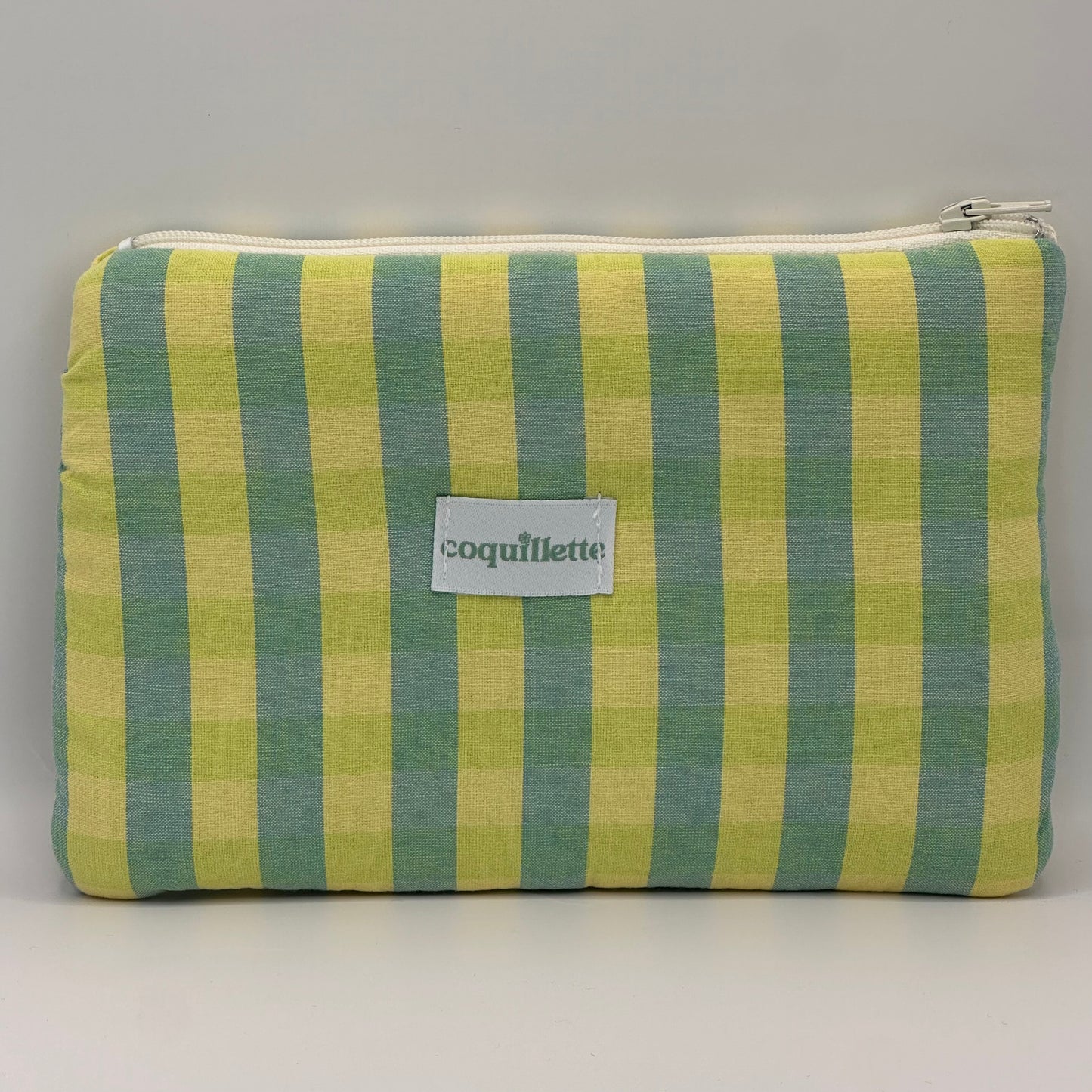 Pochette Vichy Jaune et vert d'eau