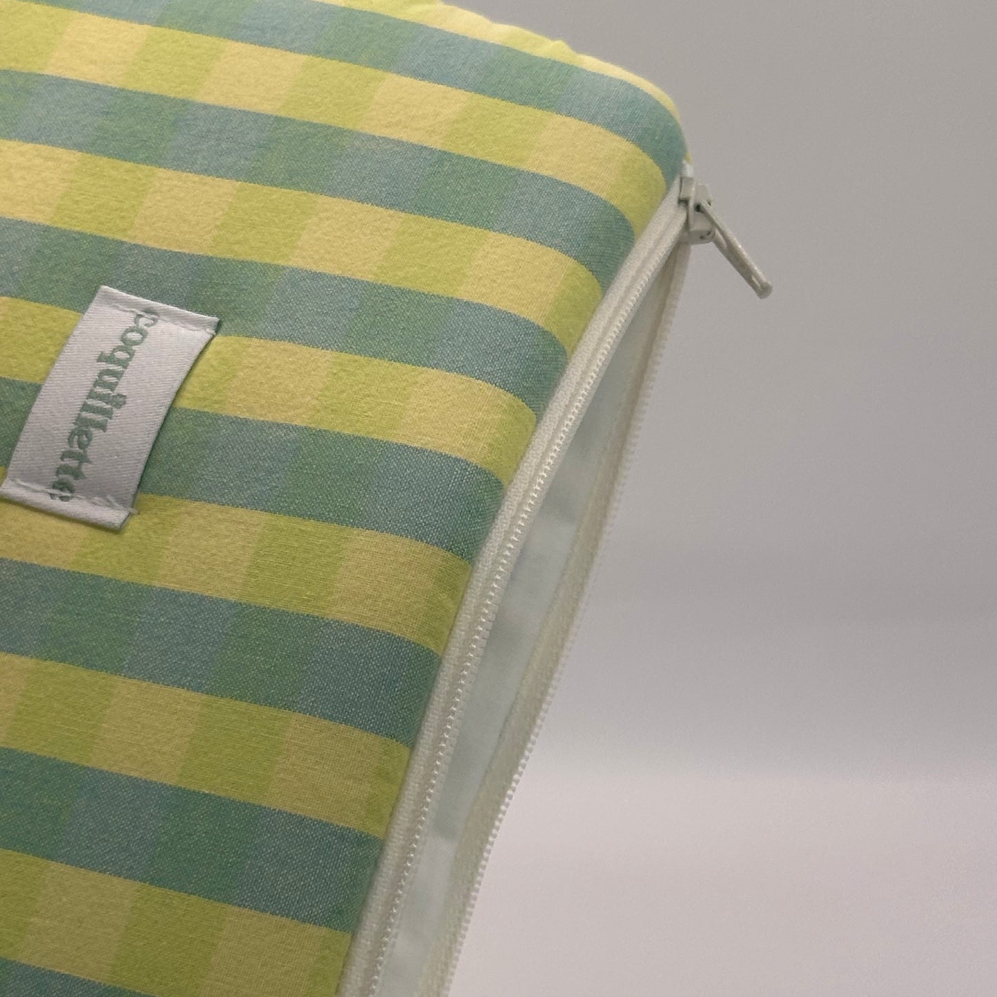 Pochette Vichy Jaune et vert d'eau