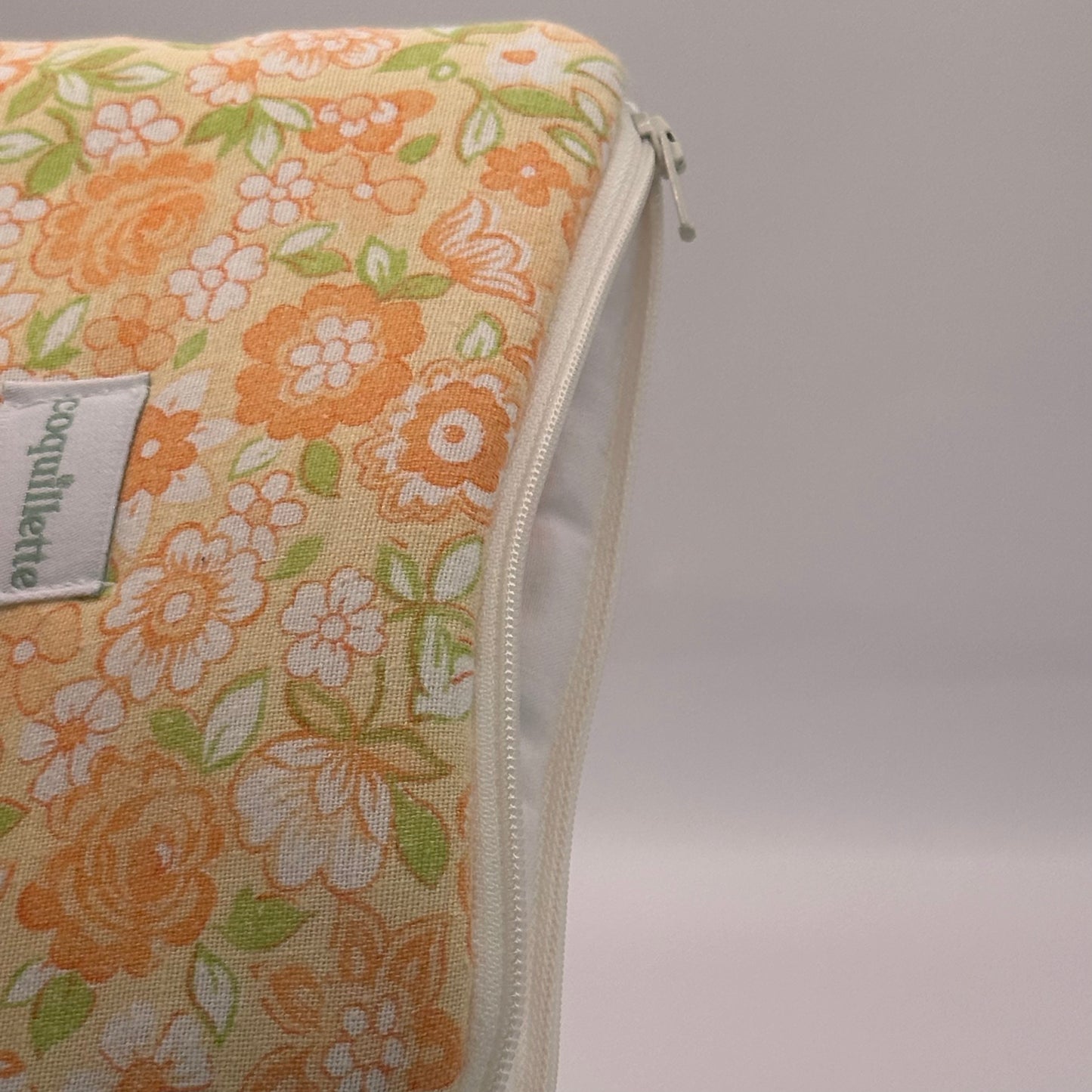 Pochette Orange Fleurs