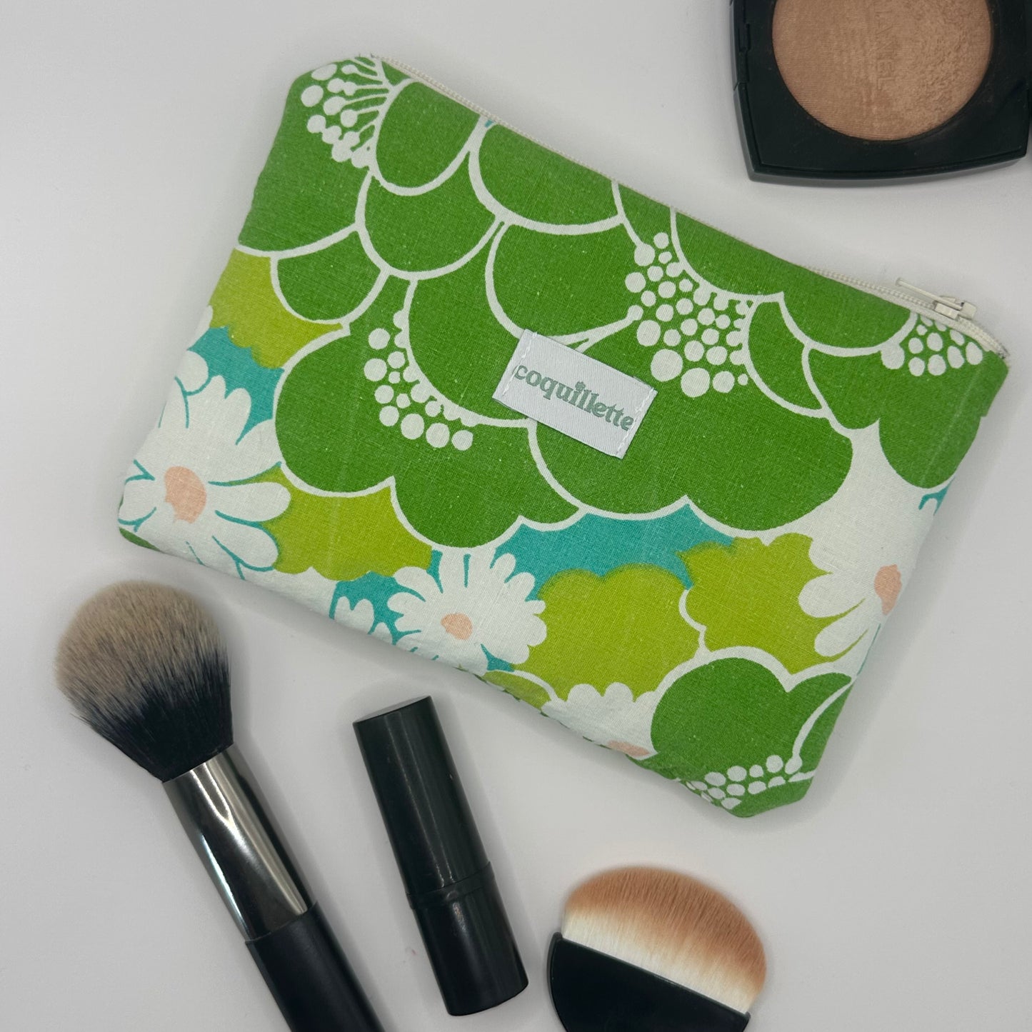 Pochette Fleurs Vert