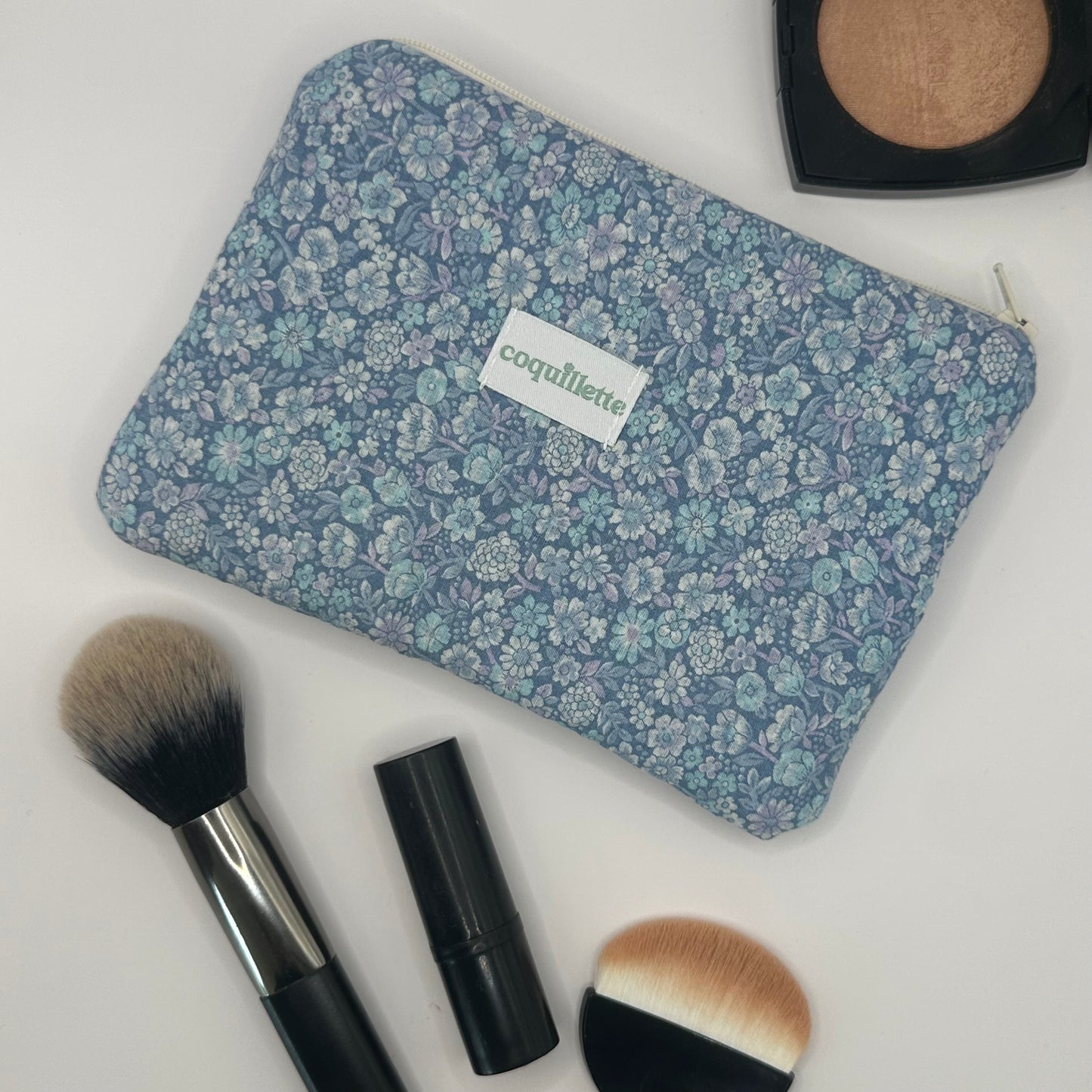 Pochette Fleurs Bleu