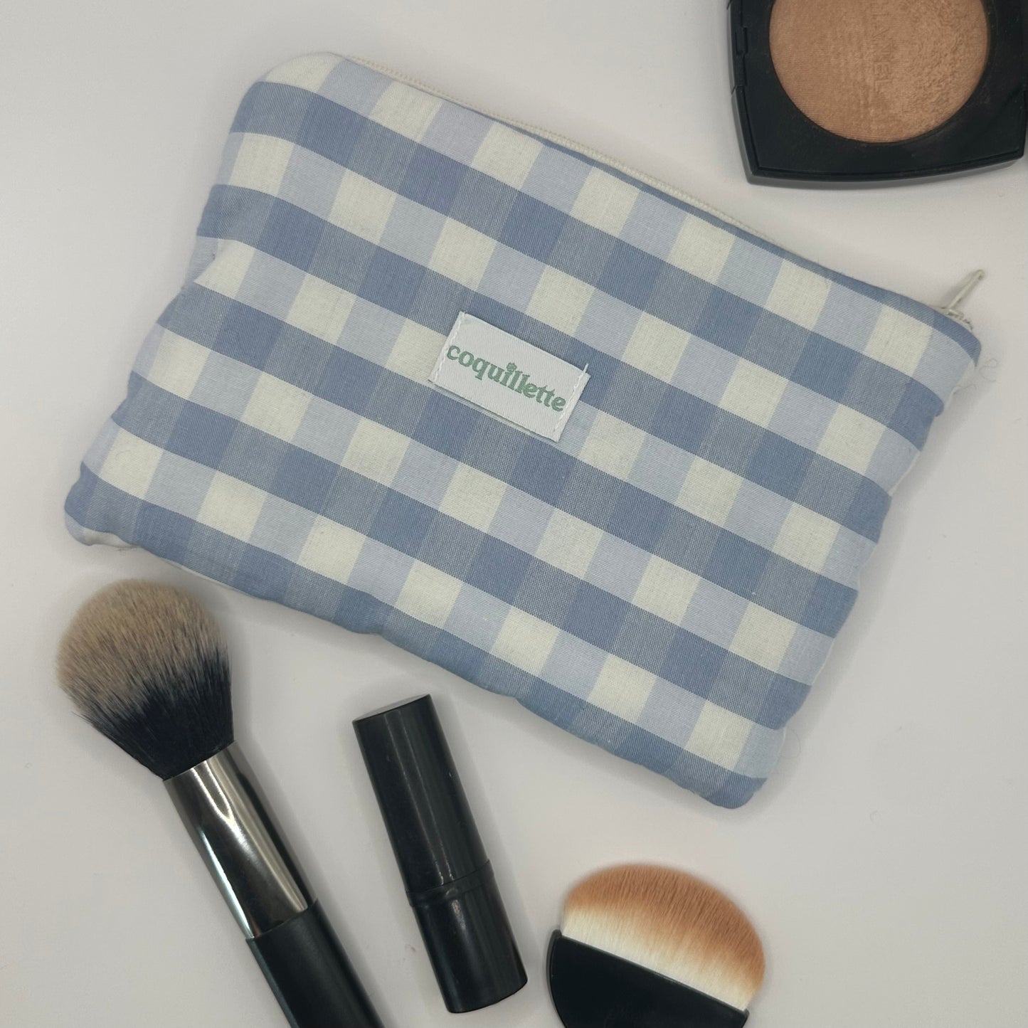 Pochette Vichy Bleu