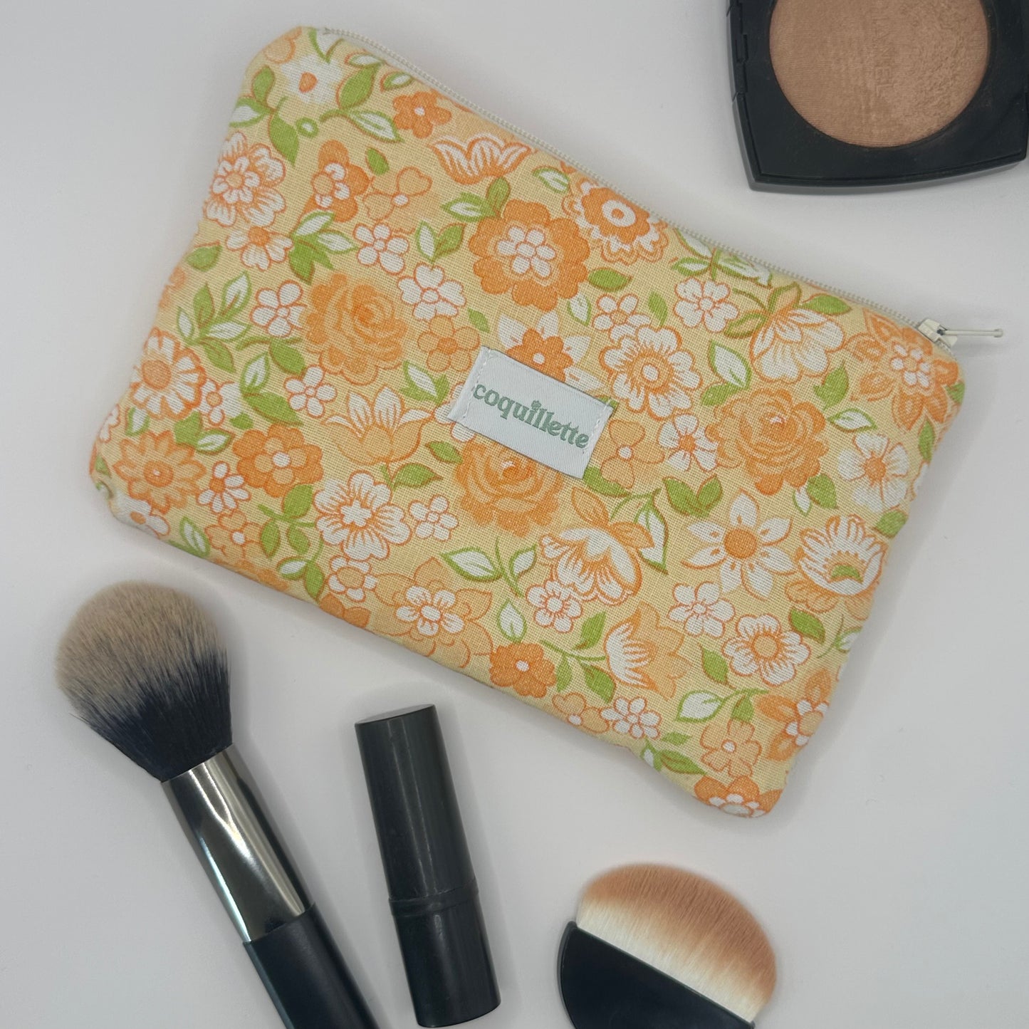 Pochette Orange Fleurs