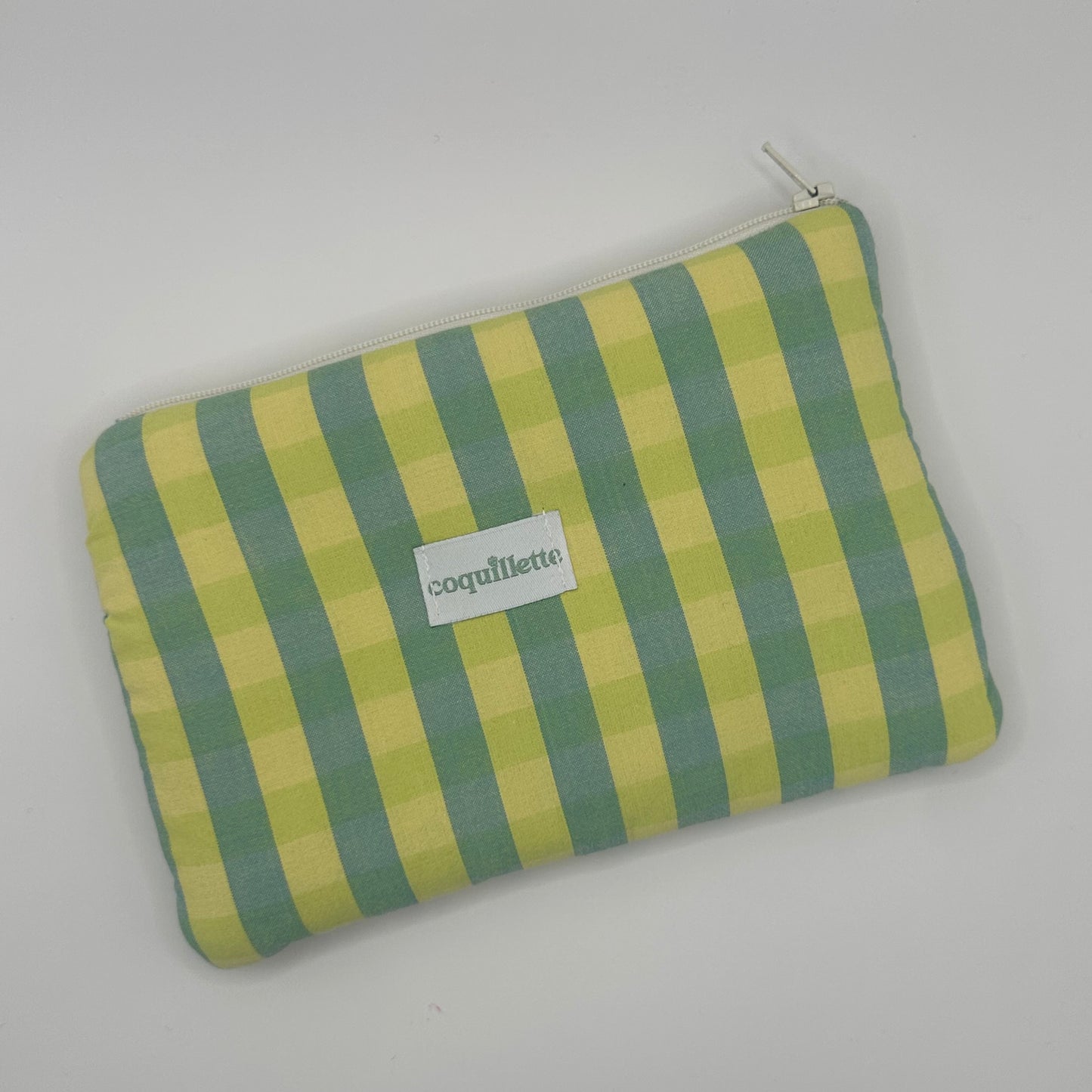 Pochette Vichy Jaune et vert d'eau