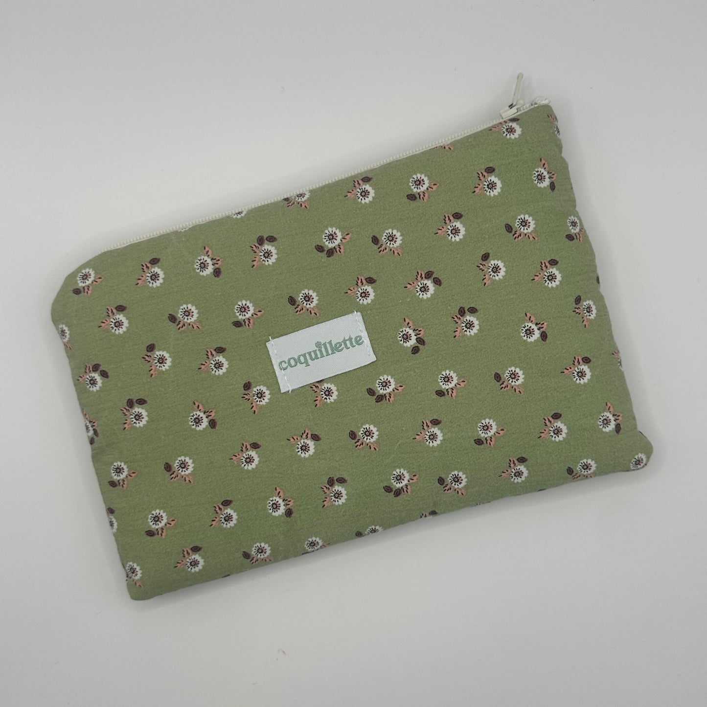 Pochette Vert Fleurs