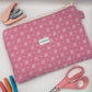 Grande Pochette Rose Fleurs