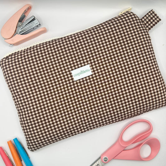 Grande Pochette Vichy Marron