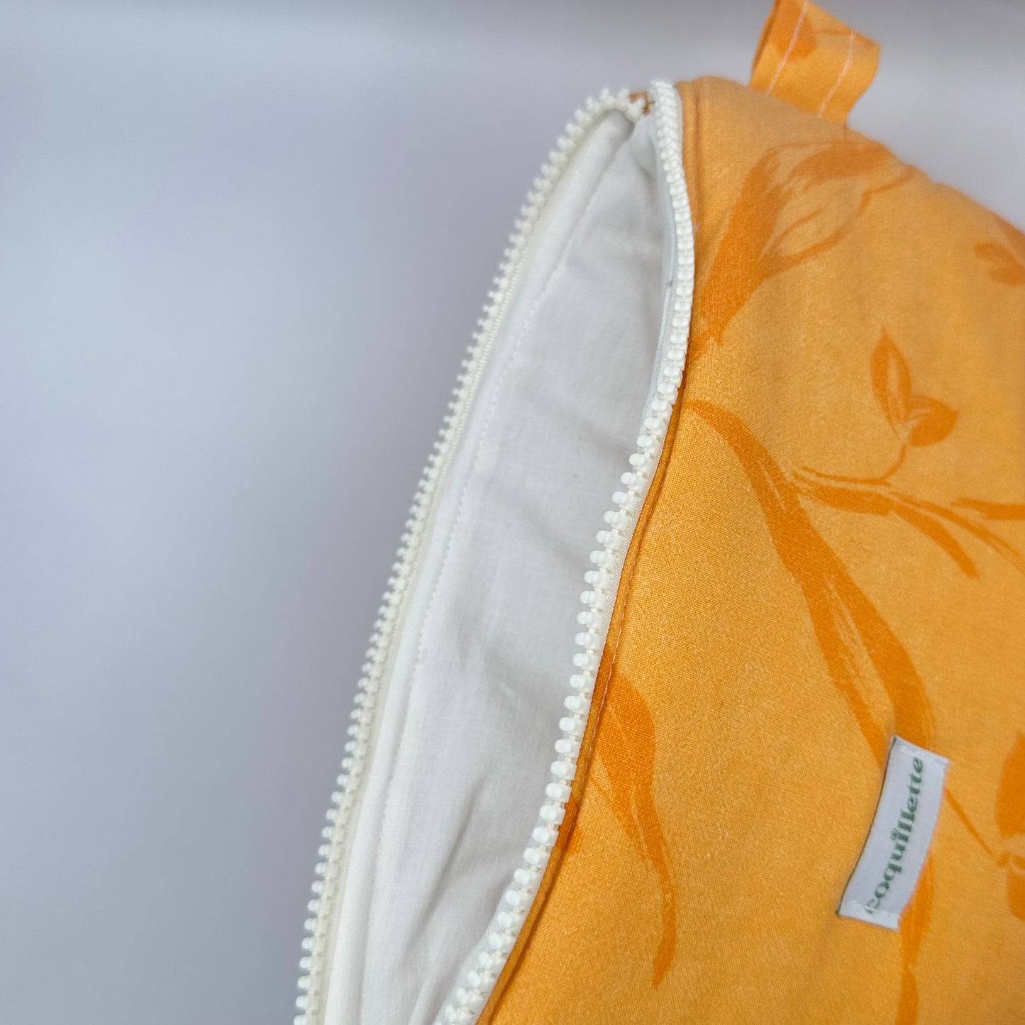 Grande Pochette Orange Fleurs