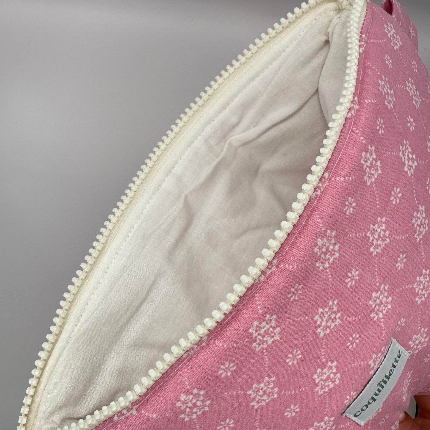 Grande Pochette Rose Fleurs