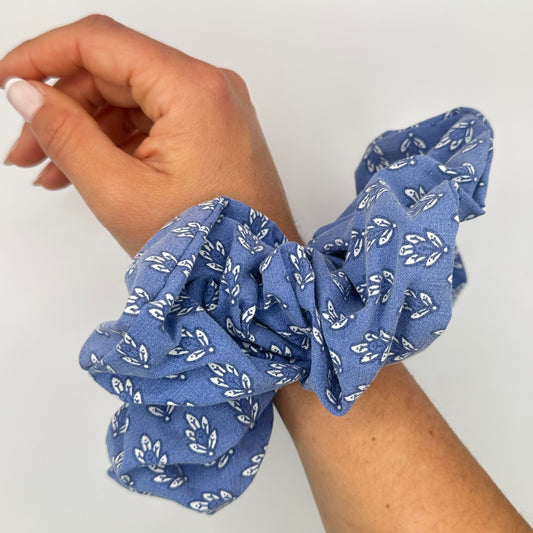 Grand Chouchou Bleu Fleurs