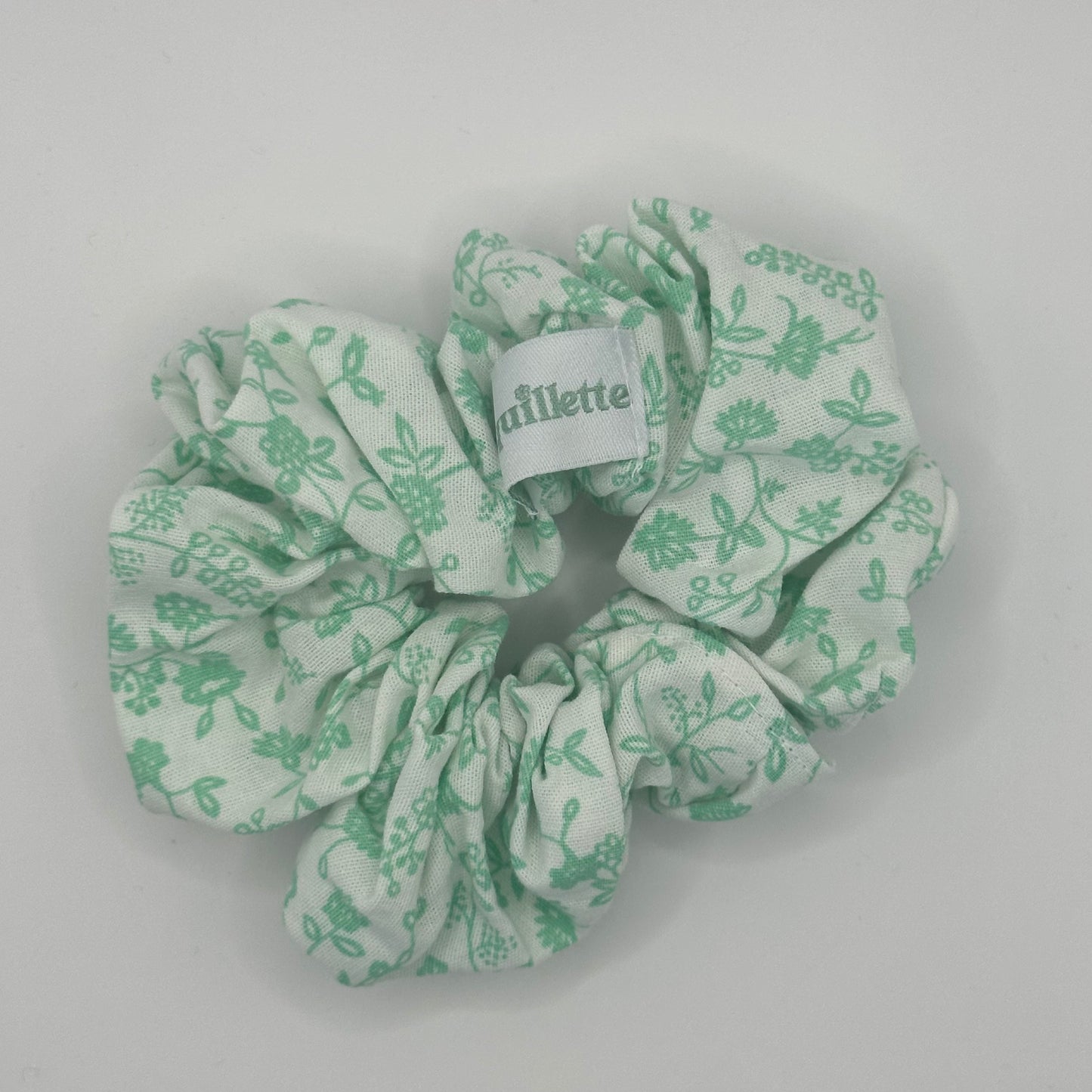 Chouchou Fleurs Vert