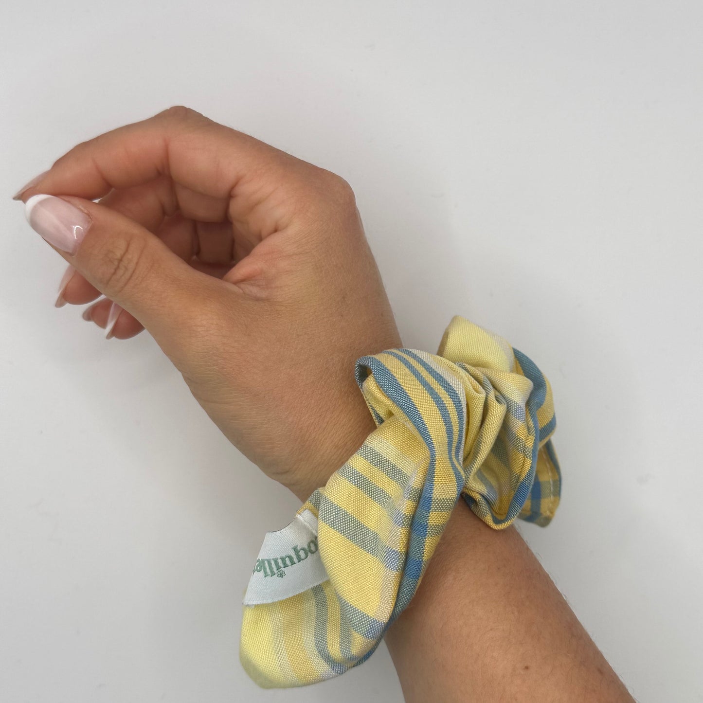 Chouchou Jaune Rayé Bleu