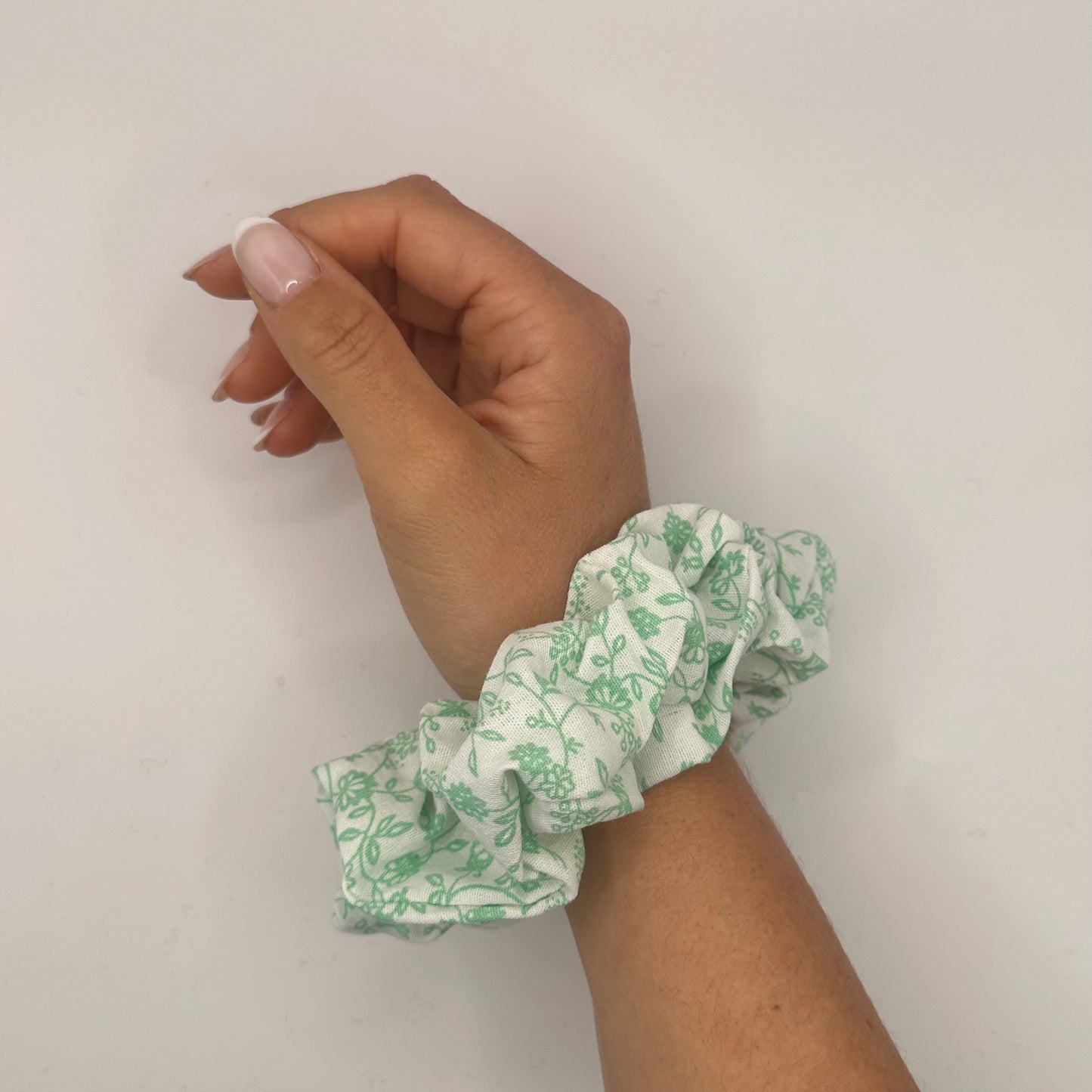 Chouchou Fleurs Vert