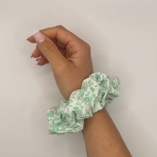 Chouchou Fleurs Vert