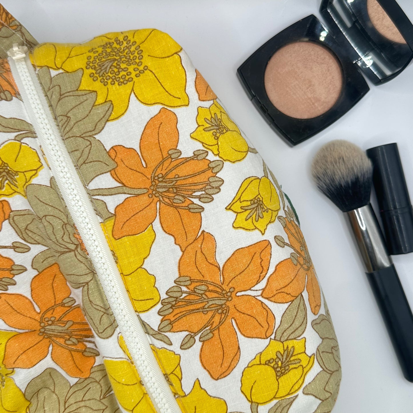 Trousse de toilette Fleurs Jaune Orange
