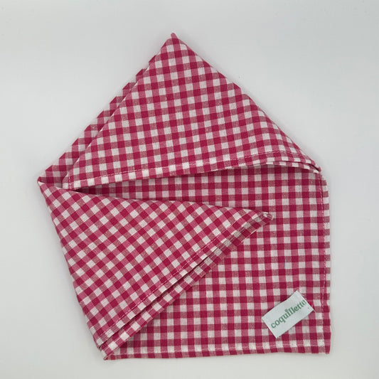 Petit Foulard Vichy Framboise