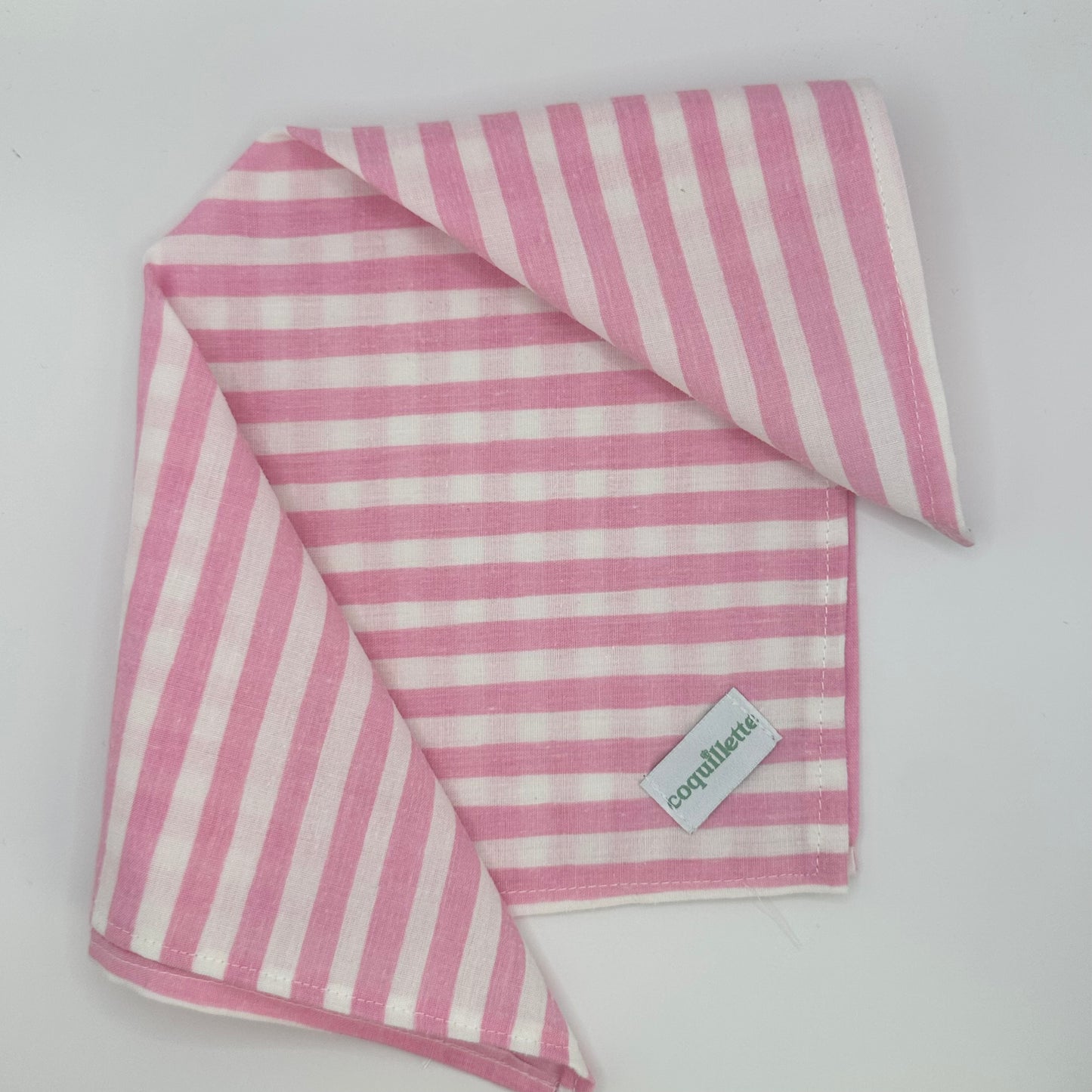 Petit Foulard Rayée Rose