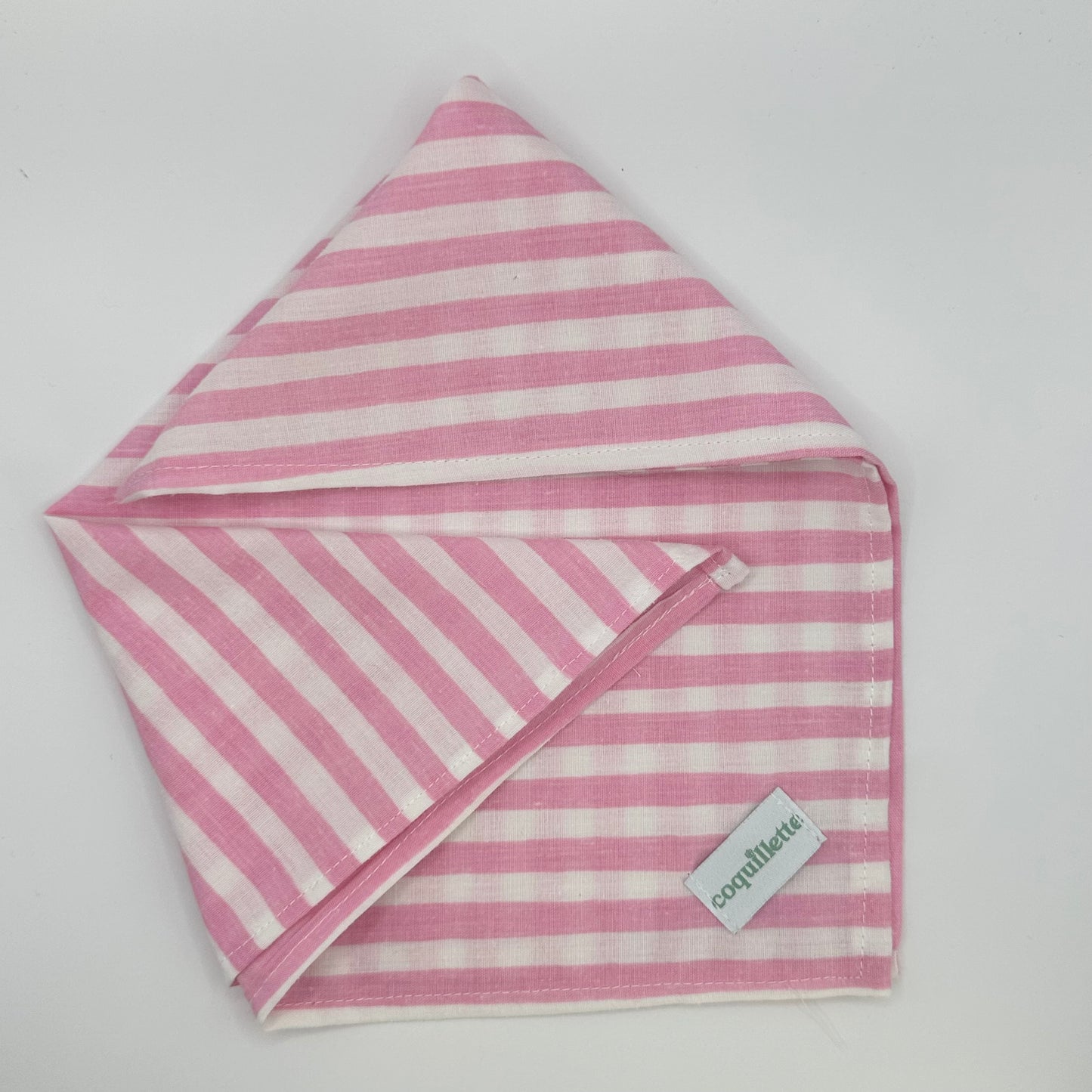 Petit Foulard Rayée Rose