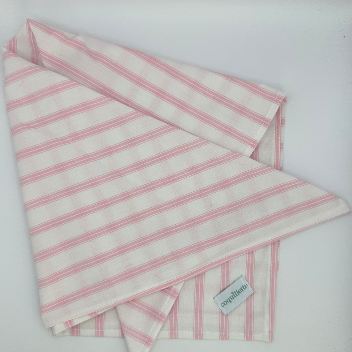 Grand Foulard Rayé Rose