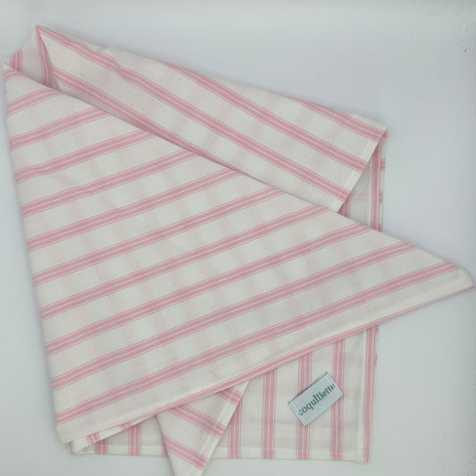 Grand Foulard Rayé Rose