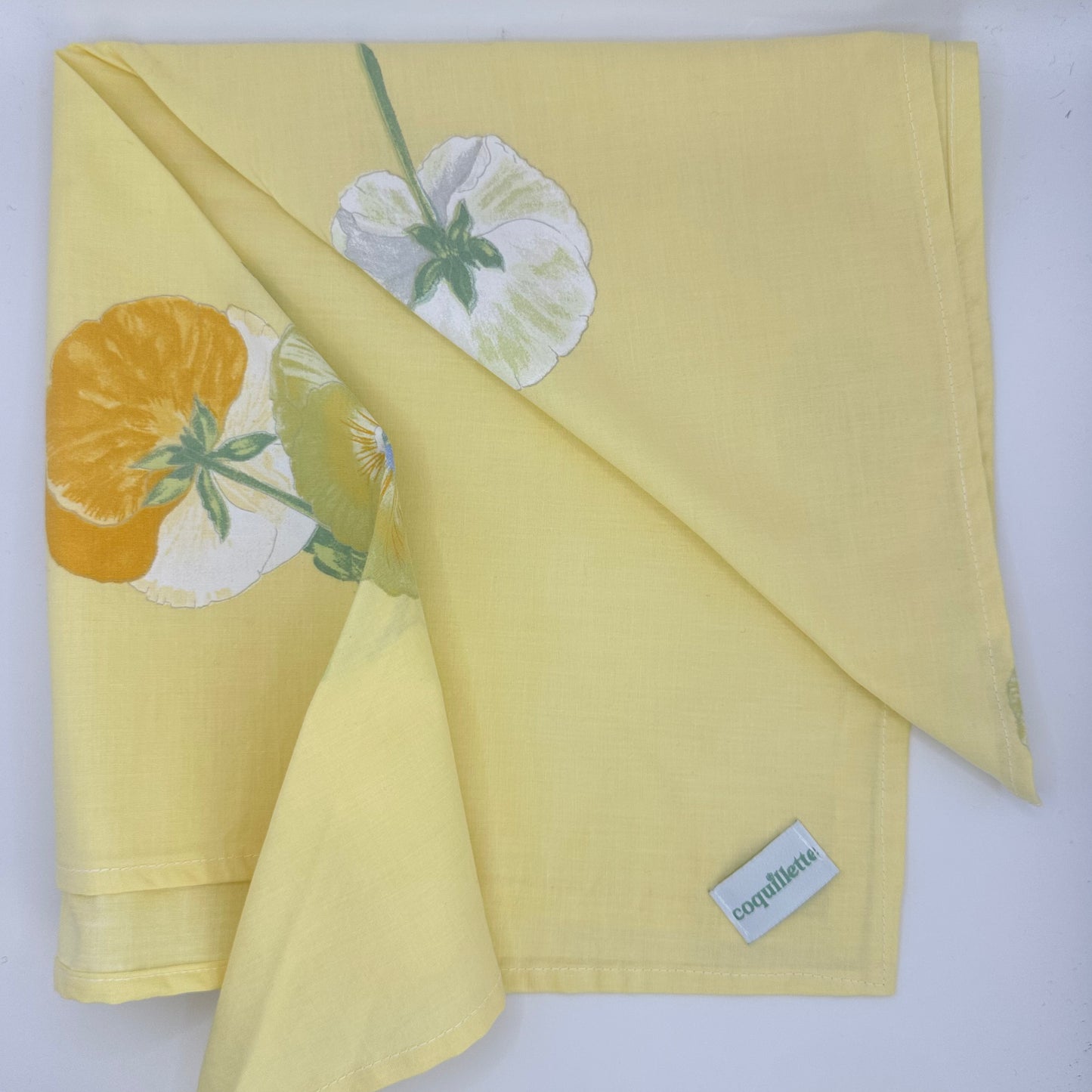 Grand Foulard Jaune Fleurs