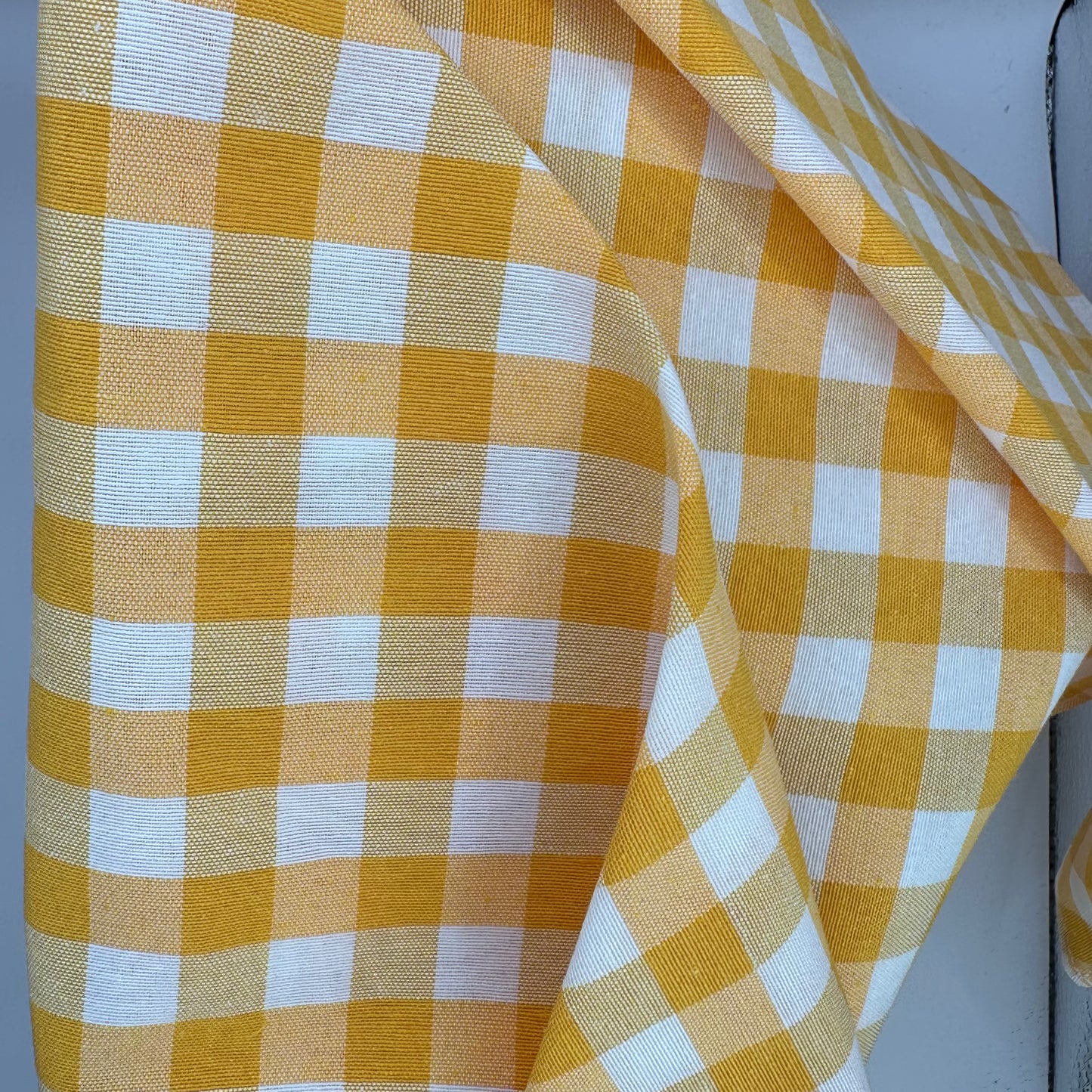 Grand Foulard Vichy Jaune