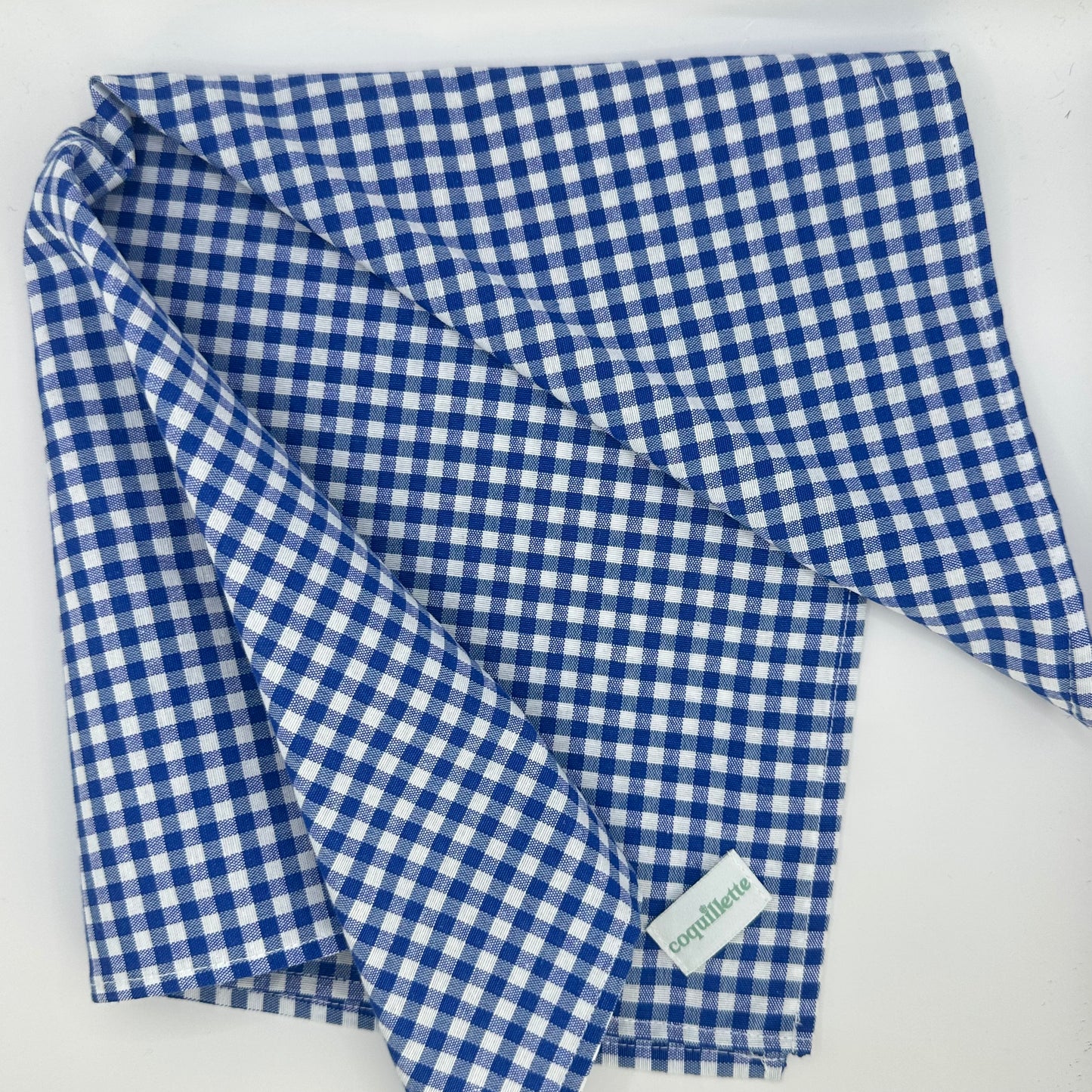 Grand Foulard Vichy Bleu