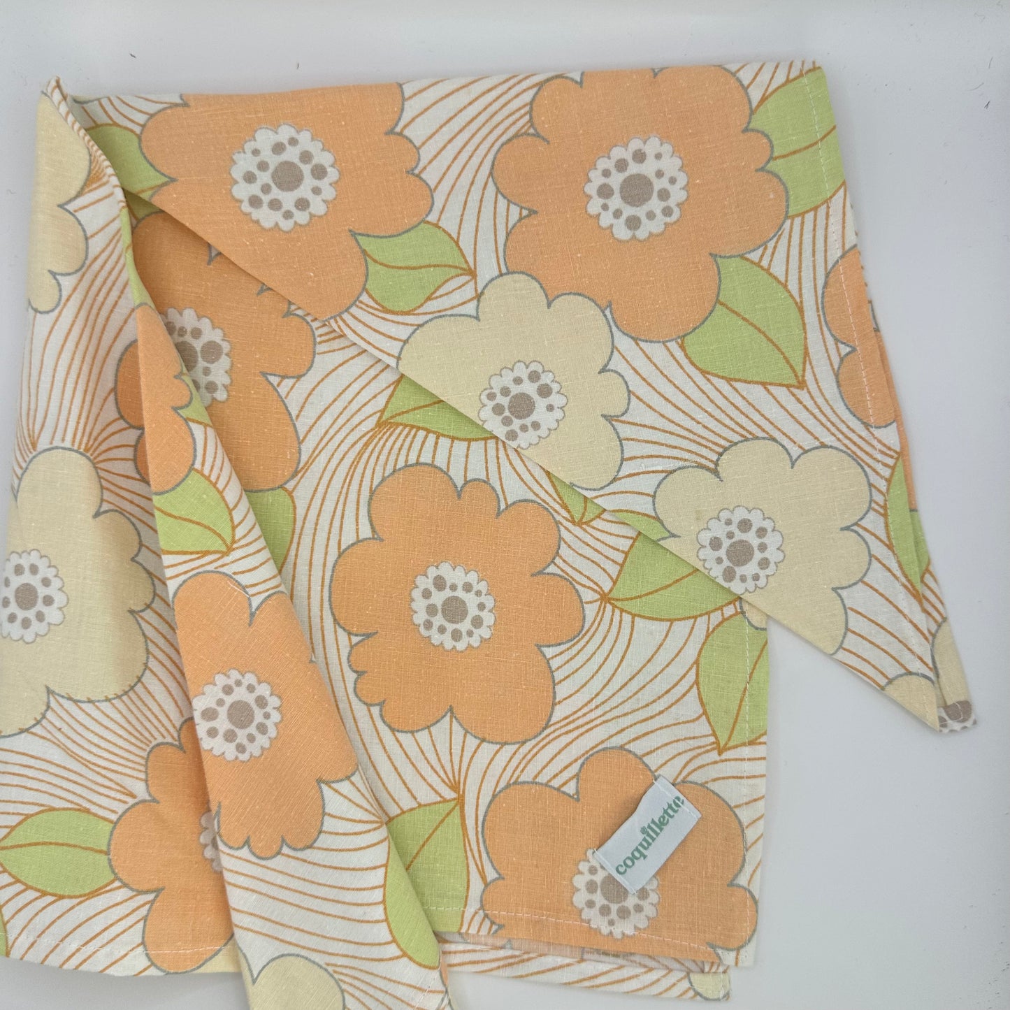 Grand Foulard Fleurs Orange