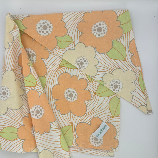 Grand Foulard Fleurs Orange