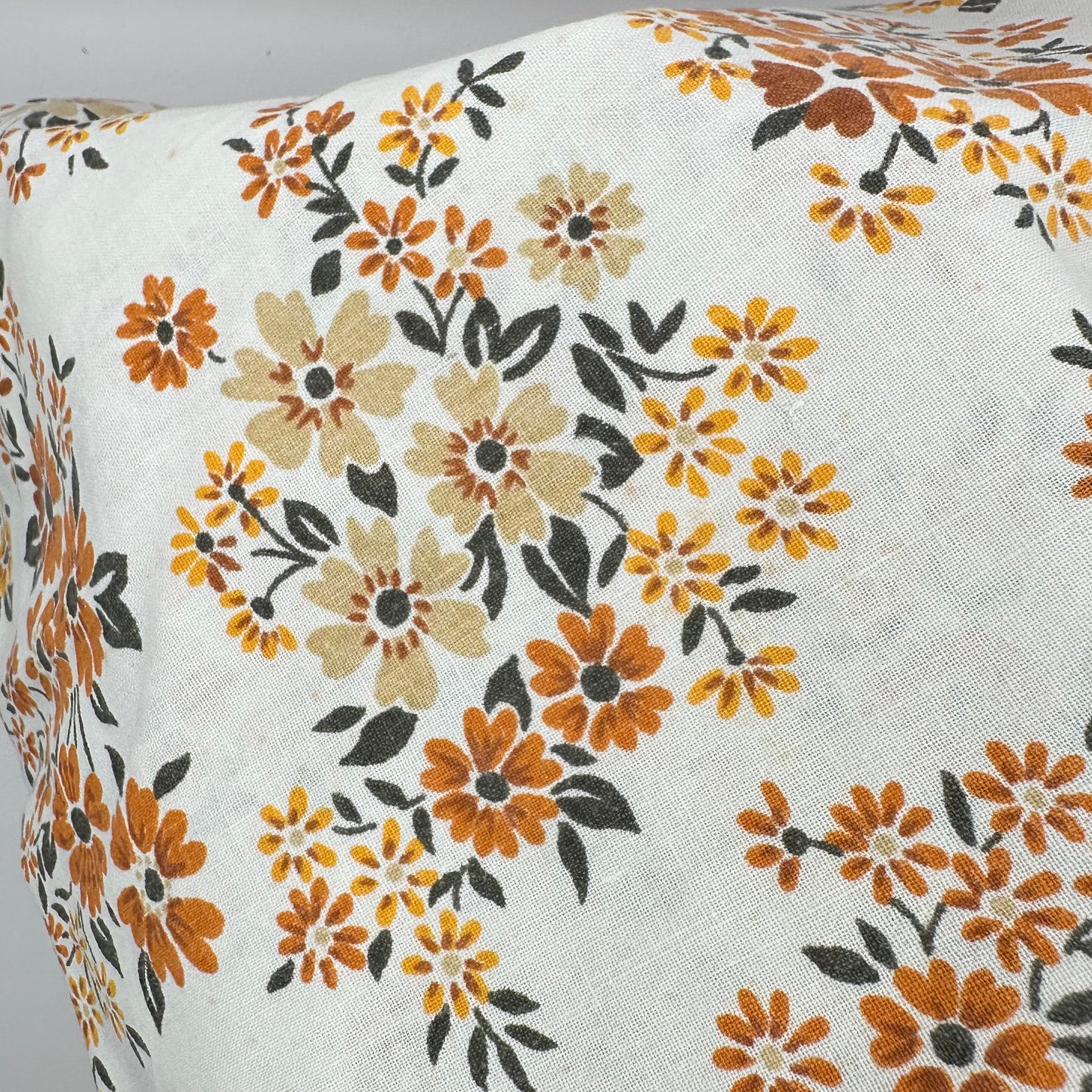 Grand Foulard Fleurs Marron