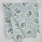 Grand Foulard Fleurs Bleu
