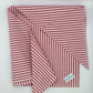 Grand Foulard Rayé Rouge