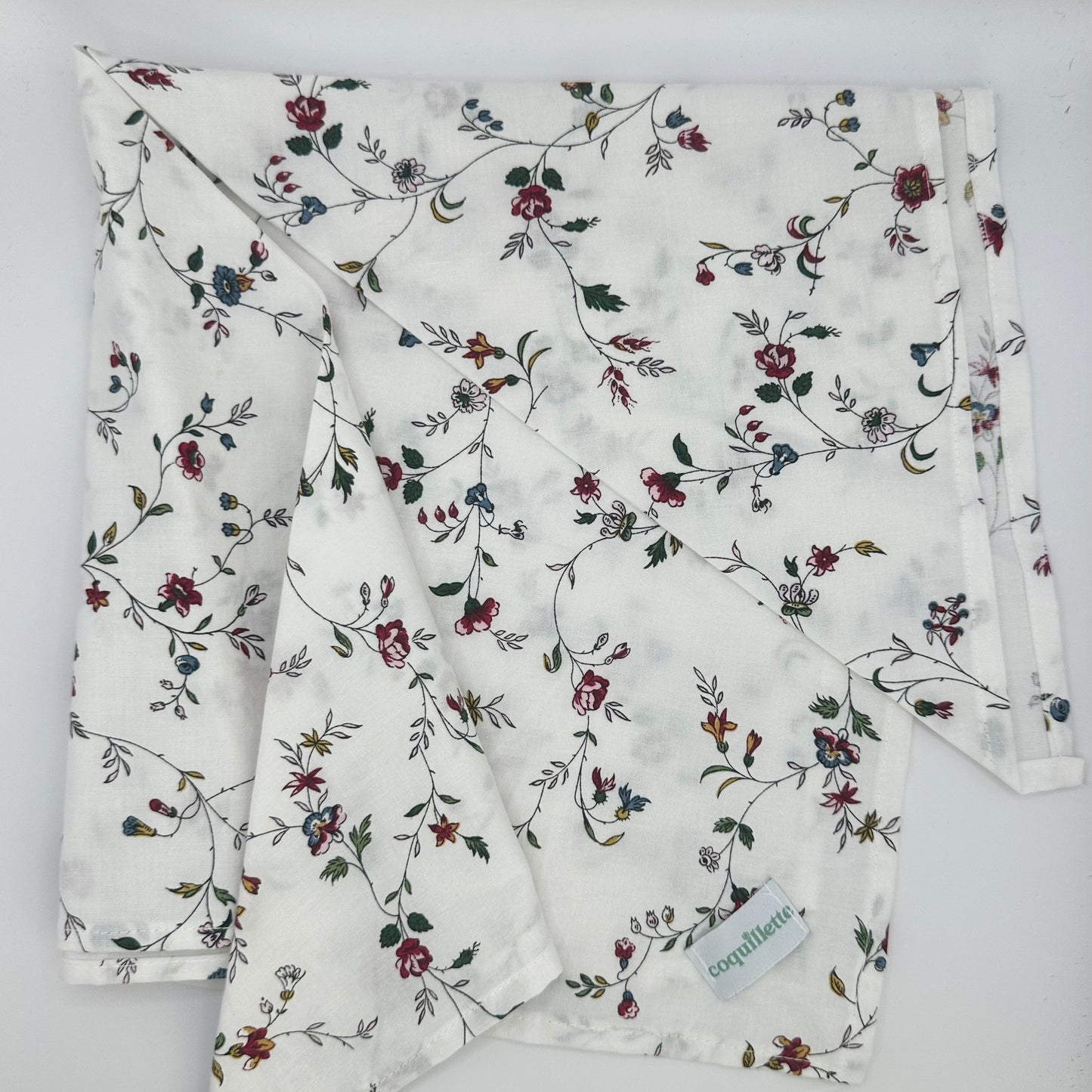 Grand Foulard Fleurs Rouge