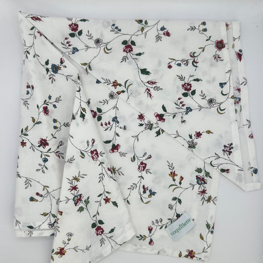 Grand Foulard Fleurs Rouge