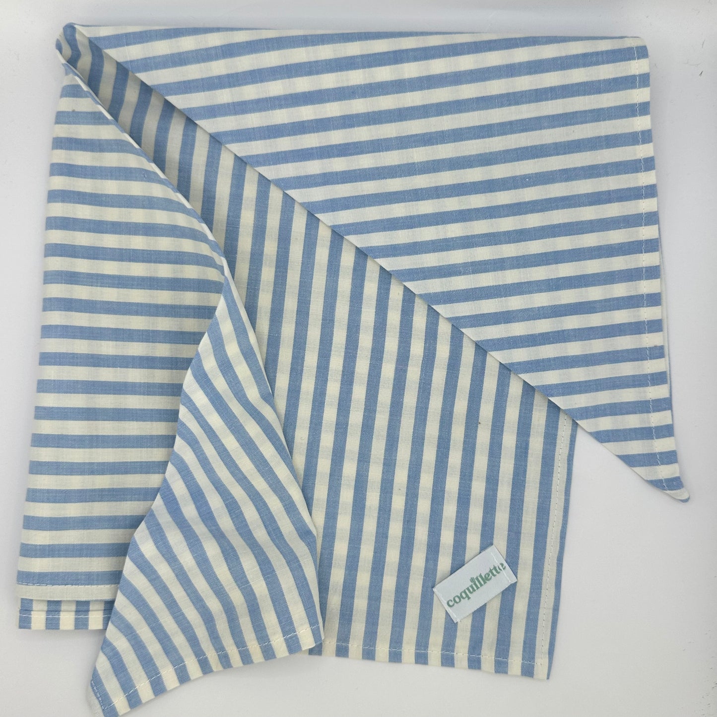 Grand Foulard Rayé Bleu