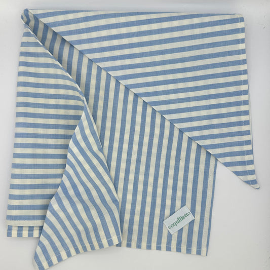 Grand Foulard Rayé Bleu