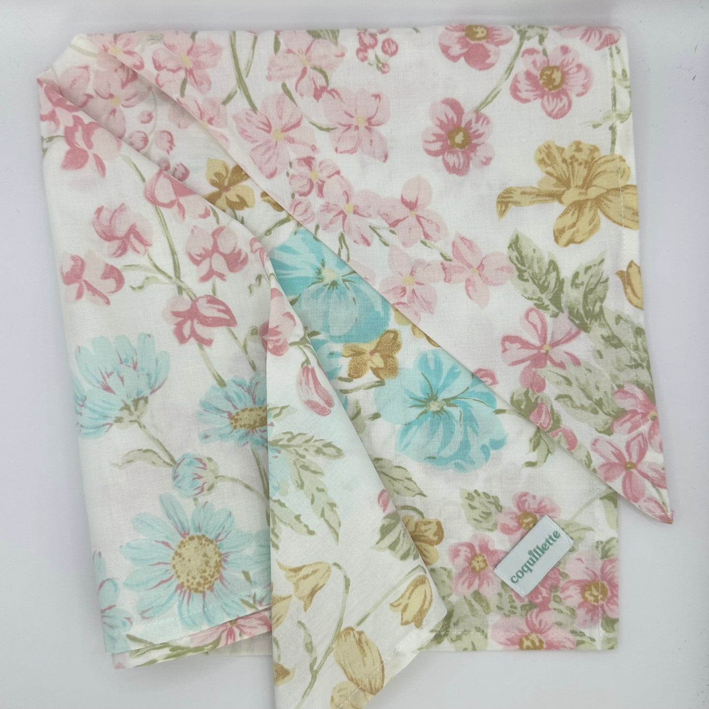 Grand Foulard Fleurs Pastel