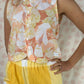 Haut Bouton Motifs Orange