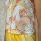 Haut Bouton Motifs Orange
