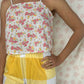 Top Fleurs Rose et Orange