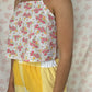 Top Fleurs Rose et Orange