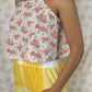 Top Fleurs Rose et Orange