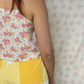 Top Fleurs Rose et Orange