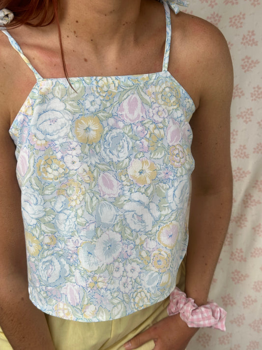 Top Fleurs Bleu