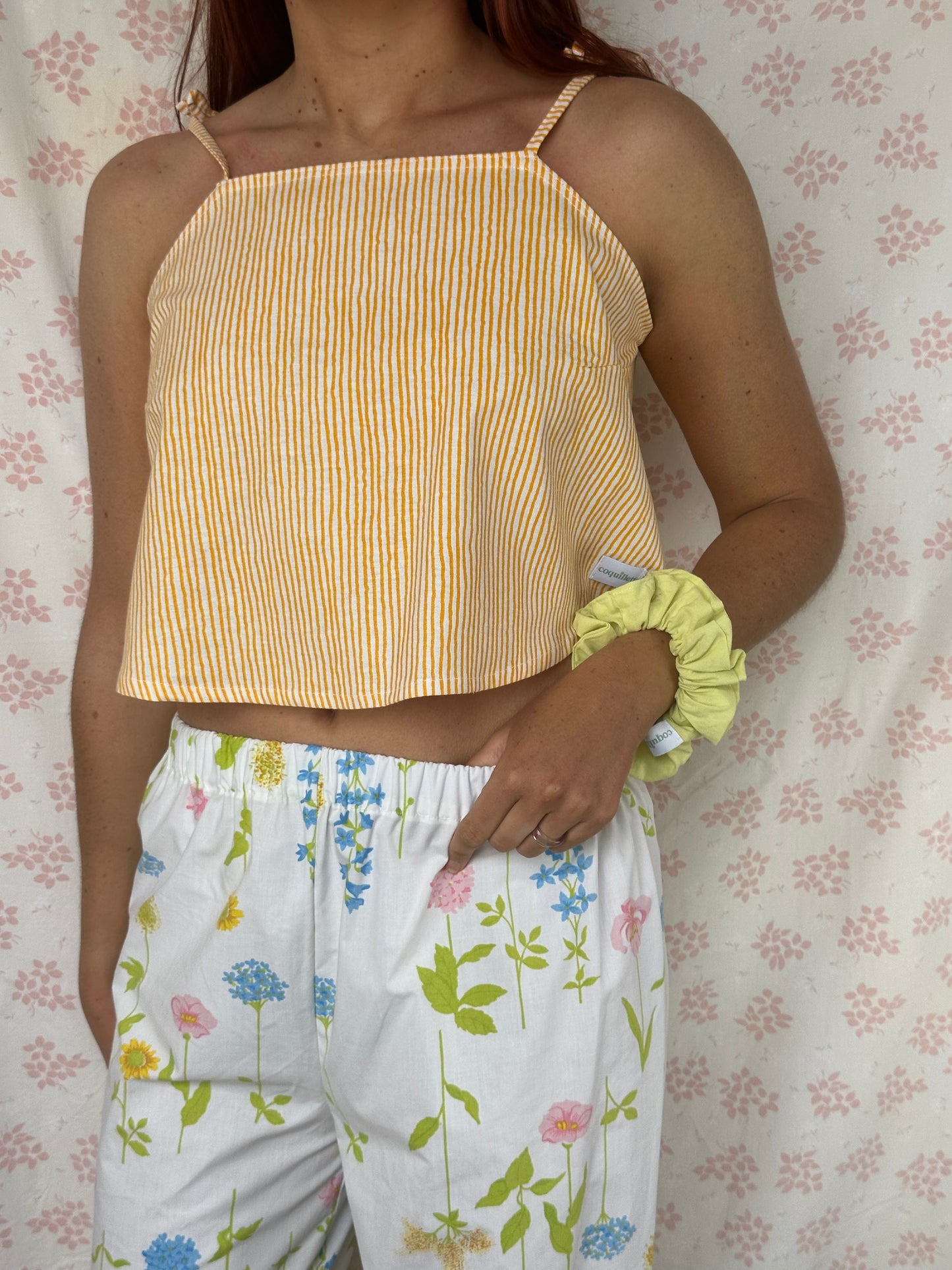 Top Vichy Jaune