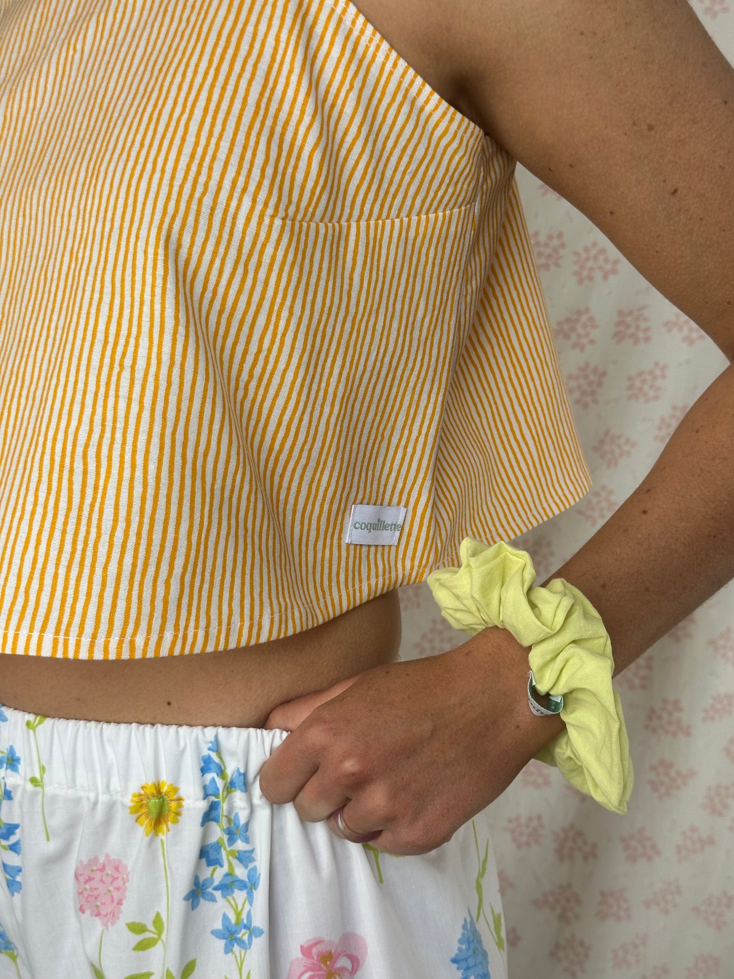Top Vichy Jaune