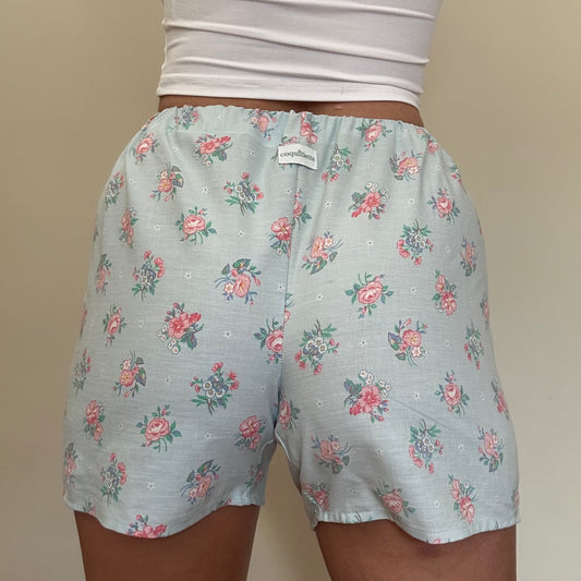 Short Bleu Fleurs