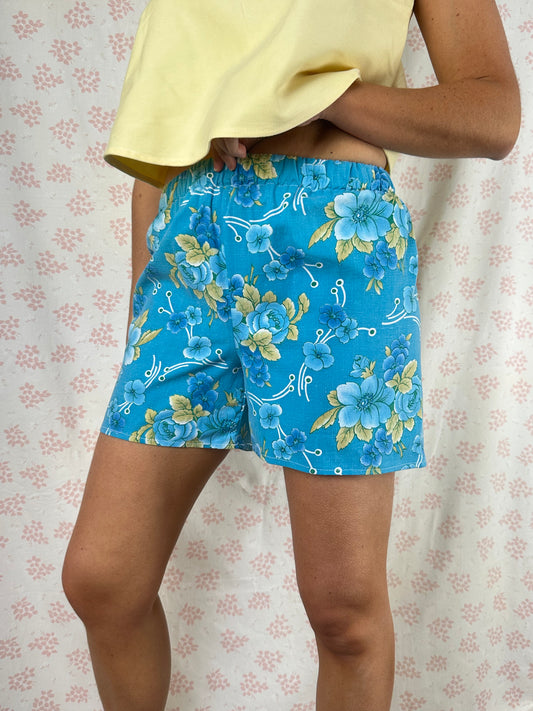 Short Fleurs Bleu